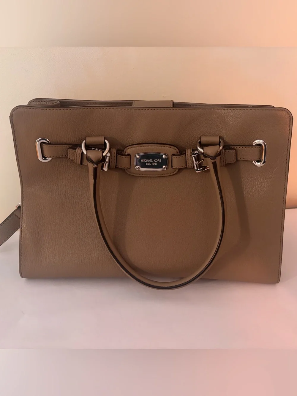 Michael Kors Taupe Leather Bag - Like New